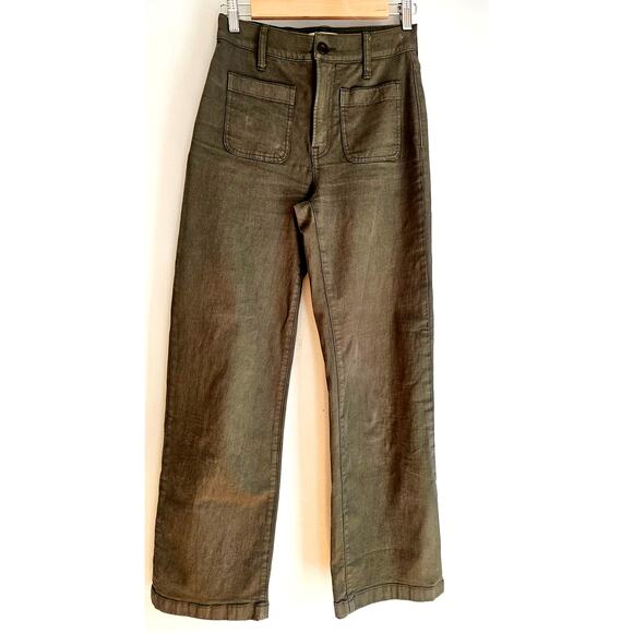 Madewell Emmitt Wide Leg High Rise Full Length Pants Jeans, Sz 24 - Picture 1 of 10